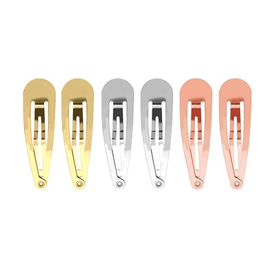 HD Novelty Hair Accessories Snap Hair Clips Glitter Bendies Sleepies 6Pcs 5CM Snap Hair Clips School Colours Hairclips Hair Christmas and Parties Accessories for Girls & Women (Animal Print)