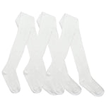 HD Novelty 3 Pairs Girls Cotton Rich Plain Tights Warm Soft Thick Formal Smart Casual Back to School Girl Tights