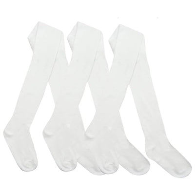 HD Novelty 3 Pairs Girls Cotton Rich Plain Tights Warm Soft Thick Formal Smart Casual Back to School Girl Tights