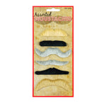 HD Novelty Assorted Moustaches Set 6 Assorted Styles and Colours