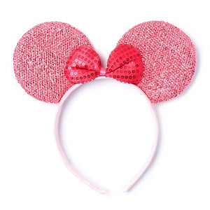 HD Novelty Cartoon Mouse Ears on Headband with Red Satin Bow and White Polka Dots - Perfect Costume Accessory for Fancy Dress, Parties, and Gifts (Red Polka)