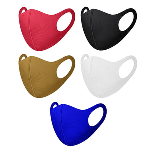 HD Novelty Pack of 5 Face Mask Washable Reusable Dustproof Cloth Mouth Cover Covering For Women Outdoors Indoors Cycling Multi Color