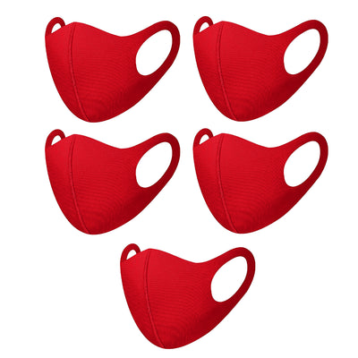 HD Novelty Pack of 5 Face Mask Washable Reusable Dustproof Cloth Mouth Cover Covering For Women Outdoors Indoors Cycling Pink